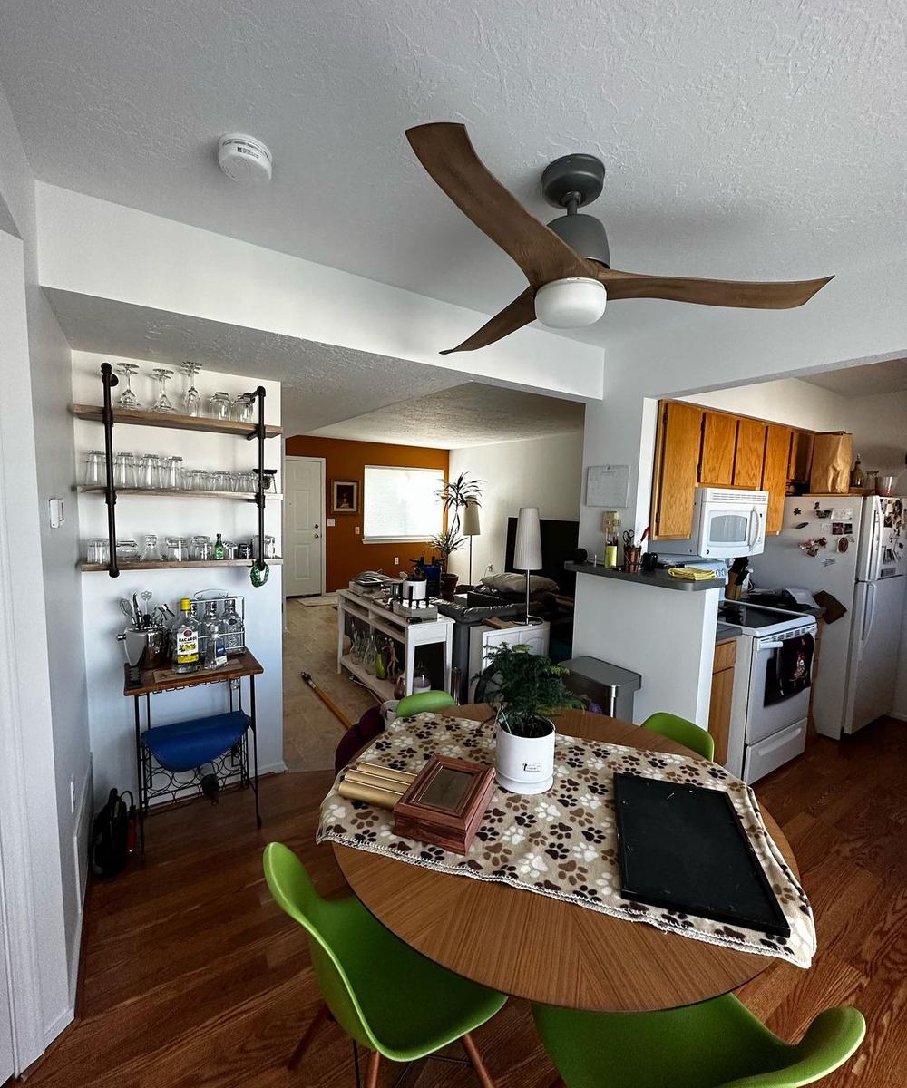 Finished dining and kitchen area paint refresh