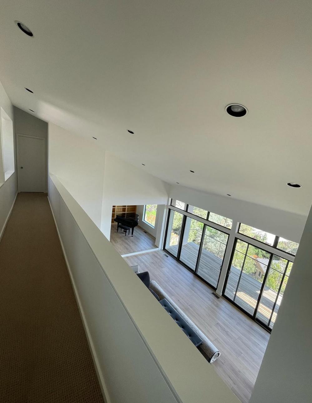 Finished upstairs loft hallway